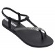 Tong Ipanema Women Class Wish Black Metallic Silver