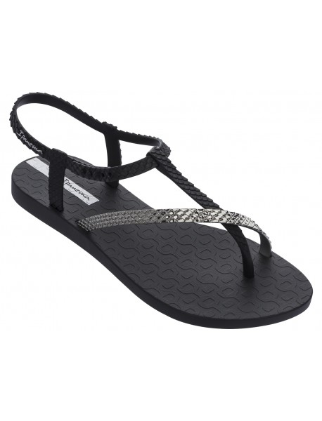 Tong Ipanema Women Class Wish Black Metallic Silver