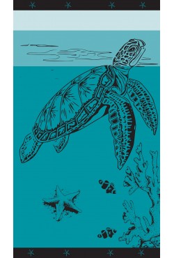 Serviette de plage avec un tortue