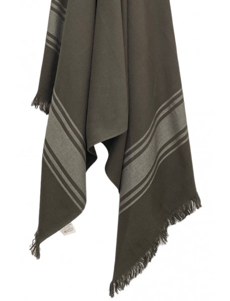 Serviette de plage Classique Toile - éponge Café