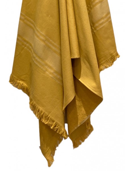 Serviette de plage Classique Toile - éponge Curry