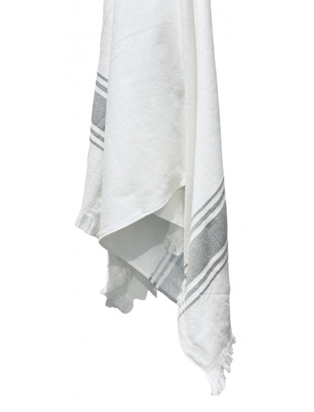 Serviette de plage Classique Toile - éponge Galet