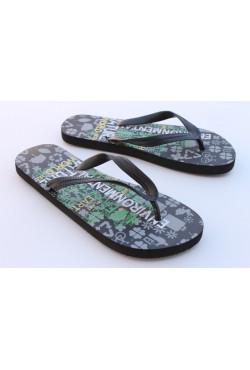 Tongs nature world noir grande taille