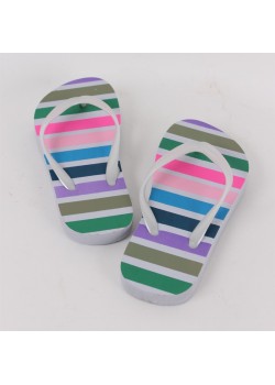 CLAQUETTE BEACH pour enfant vert foncé et bleu 