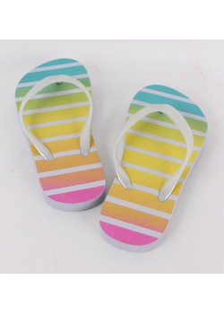 CLAQUETTE BEACH pour enfant vert clair et jaune