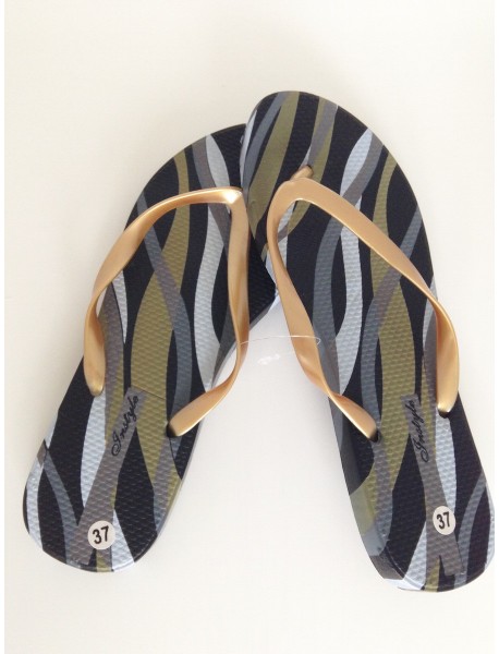 Tong Bord Imprimé Noir