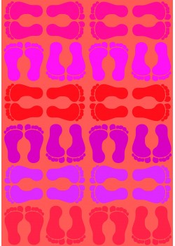 Serviette de plage double happy foot