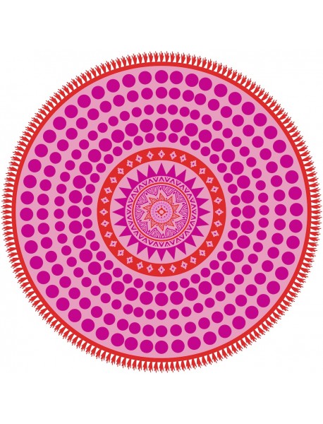 Serviette ronde Microfibre Mandala